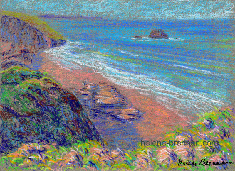 Marloes Peninsula Coast 5 Painting:: Oil Pastel