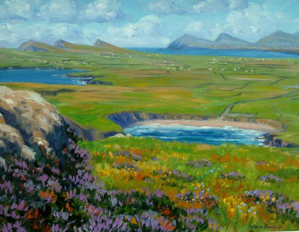 Clogher Beach and The Three Sisters Painting: Oil Painting