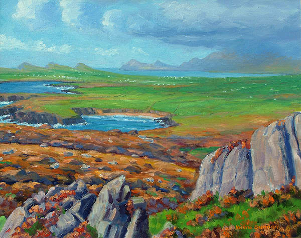 The Three Sisters and Mt Brandon Oil on Canvas