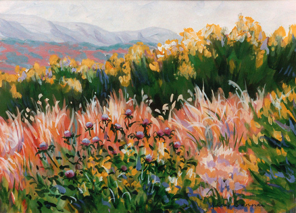 Wildflowers on Andros Acrylic on paper