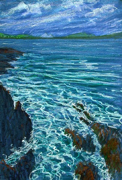 Dingle Peninsula coast Painting:: Oil Pastel