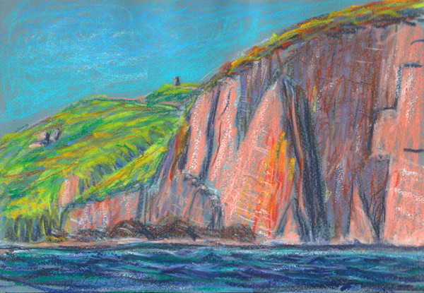 Painting of Dingle Rocks 2 Painting:: Oil Pastel
