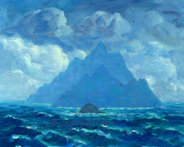 The Skellig Rocks Oil on Canvas