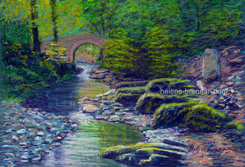 Foley's Bridge Painting:: Oil Pastel