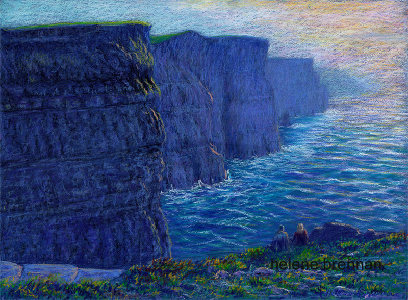 Cliffs of Moher Painting:: Oil Pastel