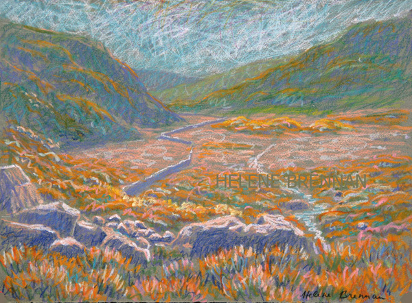 North Wales Landscape 2 Painting:: Oil Pastel