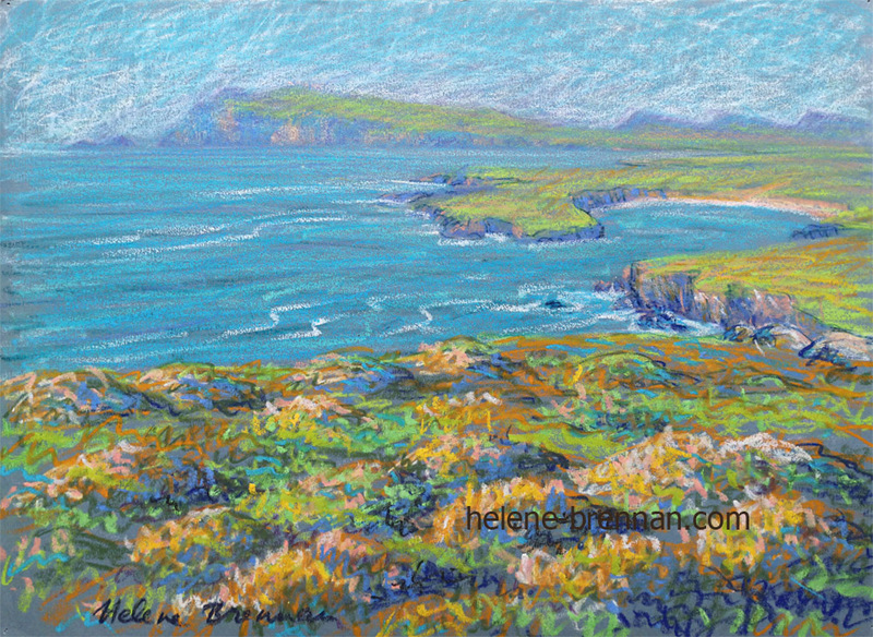 Sybil Head, Three Sisters and Clogher Beach 5023 Painting:: Oil Pastel