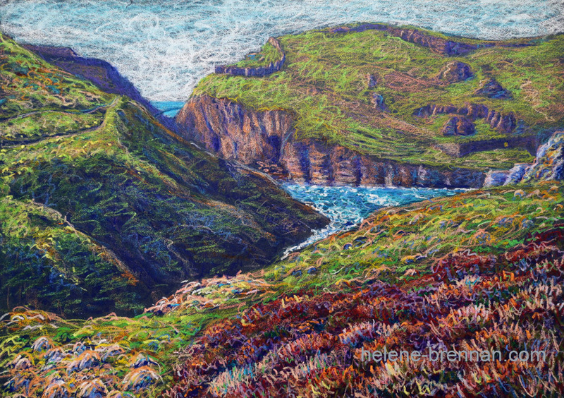 Tintagel Cornwall 4 Painting:: Oil Pastel