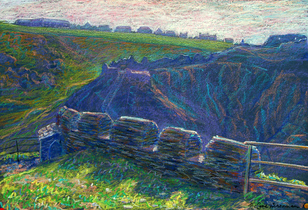 Tintagel, Cornwall 2 Painting:: Oil Pastel