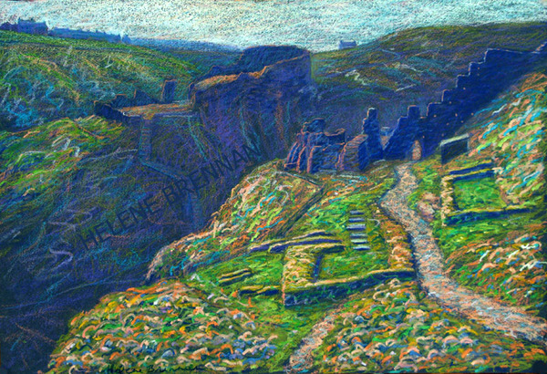 Tintagel, Cornwall 3 Painting:: Oil Pastel