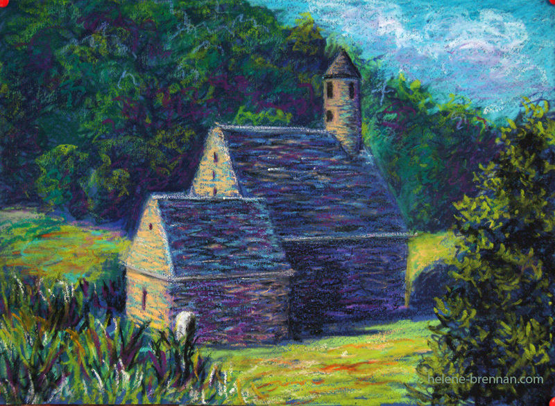 St Kevin's Kitchen Painting:: Oil Pastel