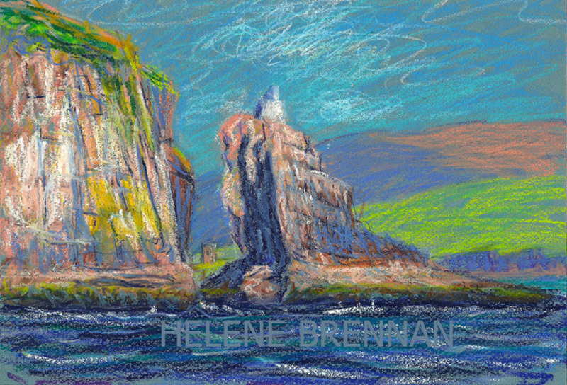 Dingle Rocks 5 Painting:: Oil Pastel