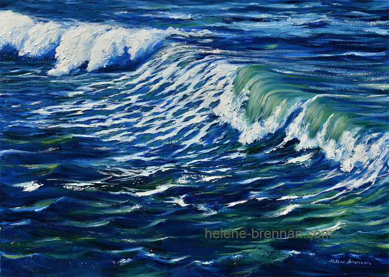 Foamy Sea Patterns at Clogher 7427 Painting: Oil painting on canvas
