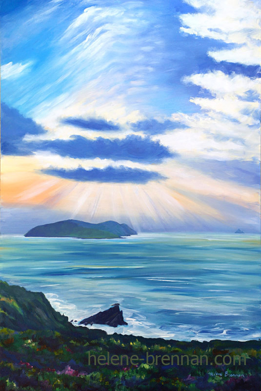 Blasket Islands from Mainland Painting: Oil Painting