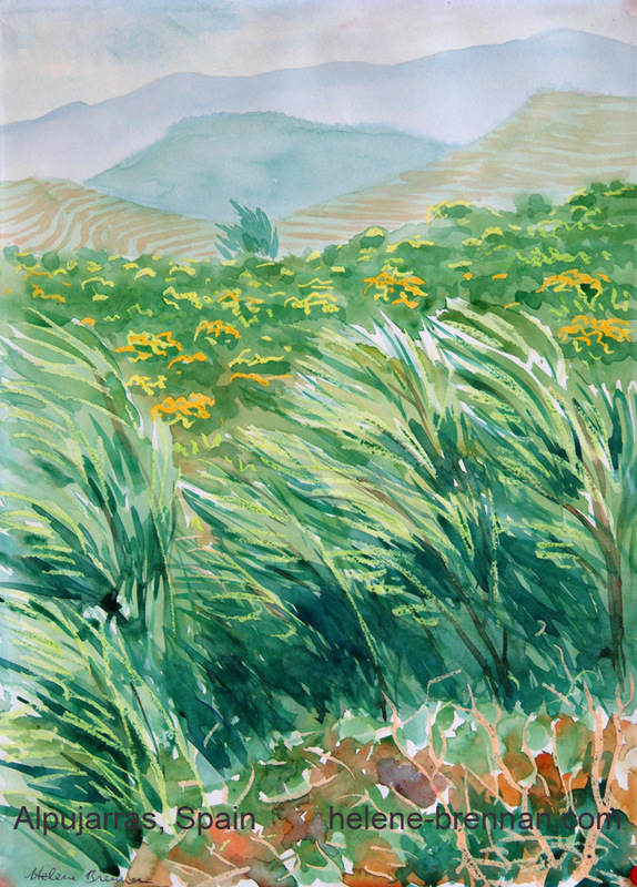 Alpujarras Landscape 13 Watercolour