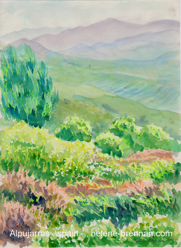Alpujarras Landscape 2 Watercolour