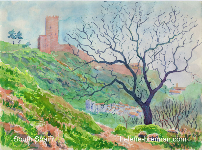 Alpujarras Landscape 3 Watercolour