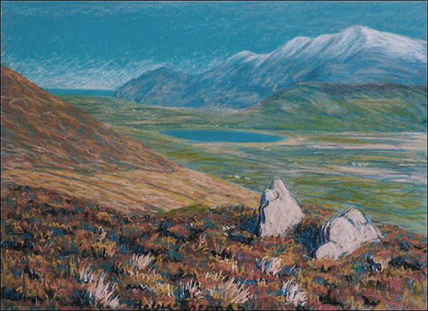Mt Brandon from Cruach Marhain Oil pastel