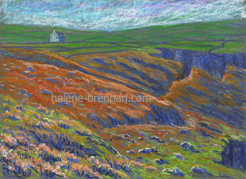 Coastal Landscape Painting:: Oil Pastel