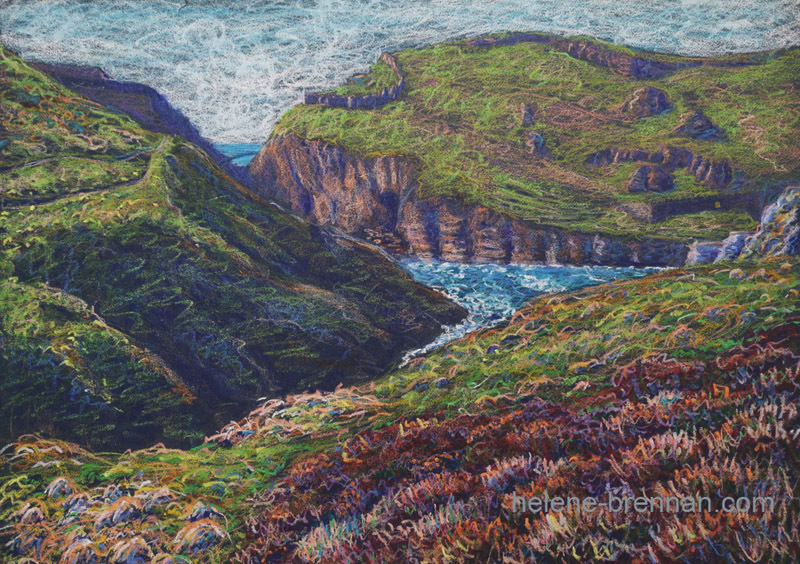 Tintagel Cornwall 4 Painting:: Oil Pastel