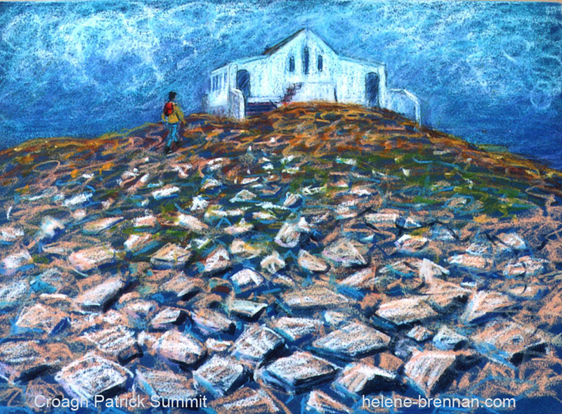 Croagh Patrick Summit Oil pastel