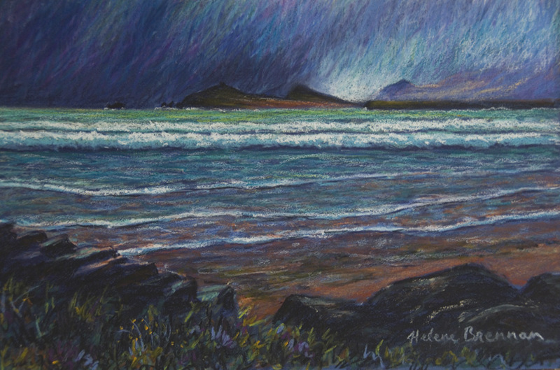 Béal Bán, Smerwick Harbour, Ballyferriter Painting:: Oil Pastel