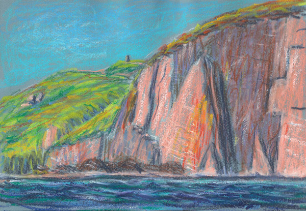Painting of Dingle Rocks 2 Painting:: Oil Pastel