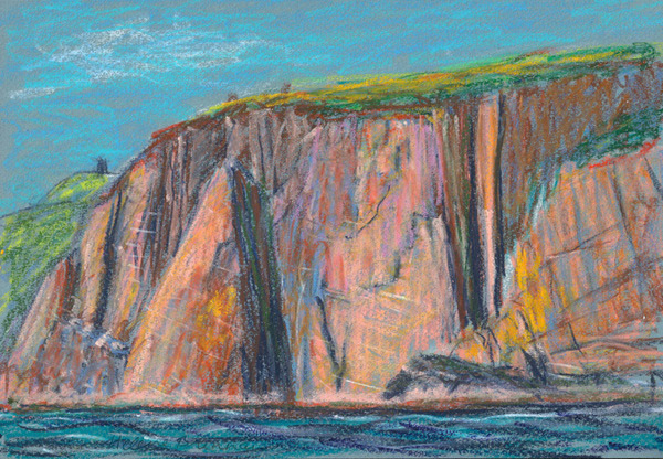 Painting of Dingle Rocks 3 Painting:: Oil Pastel