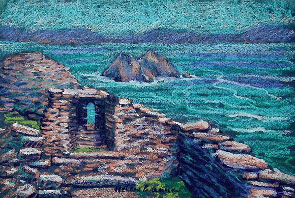Skelligs 2 Oil pastel
