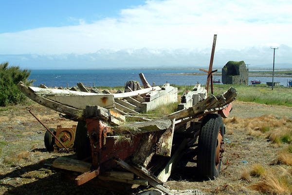 Boatwreck with Doonmore Castle Photo