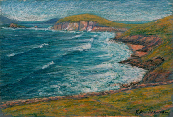 Dunmore Head Painting:: Oil Pastel