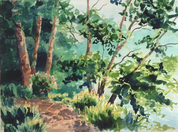 Forest by the Wye Watercolour