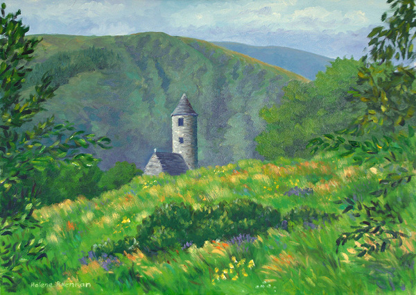 St Kevins Kitchen, Glendalough Oil on Canvas