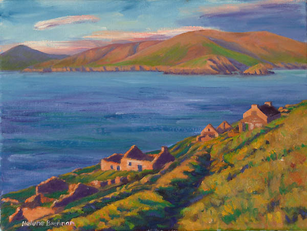 Evening Light on Great Blasket and Mainland Oil on Canvas