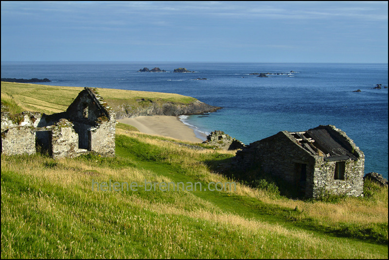 Blasket Buildings and Beach  110 Photo