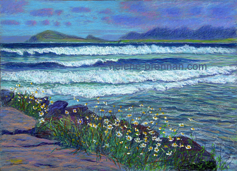 Béal Bán, Ballyferriter Painting:: Oil Pastel
