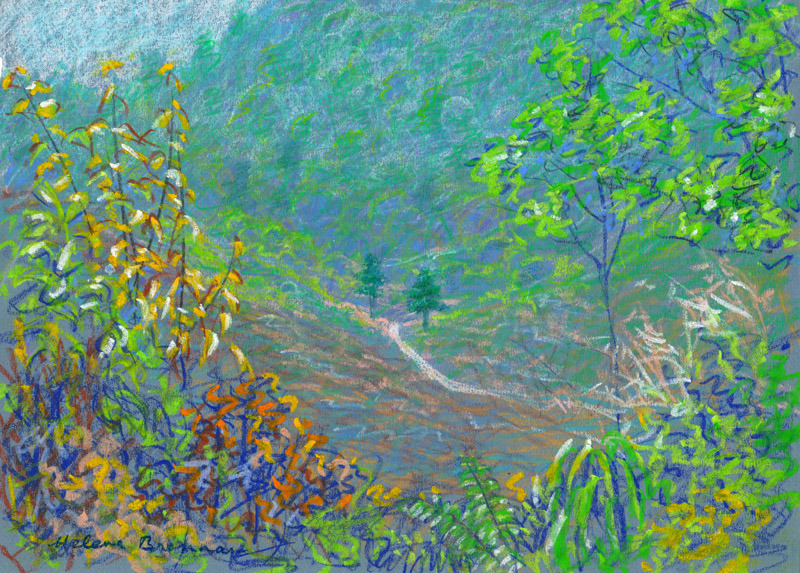 Forest Path Painting:: Oil Pastel