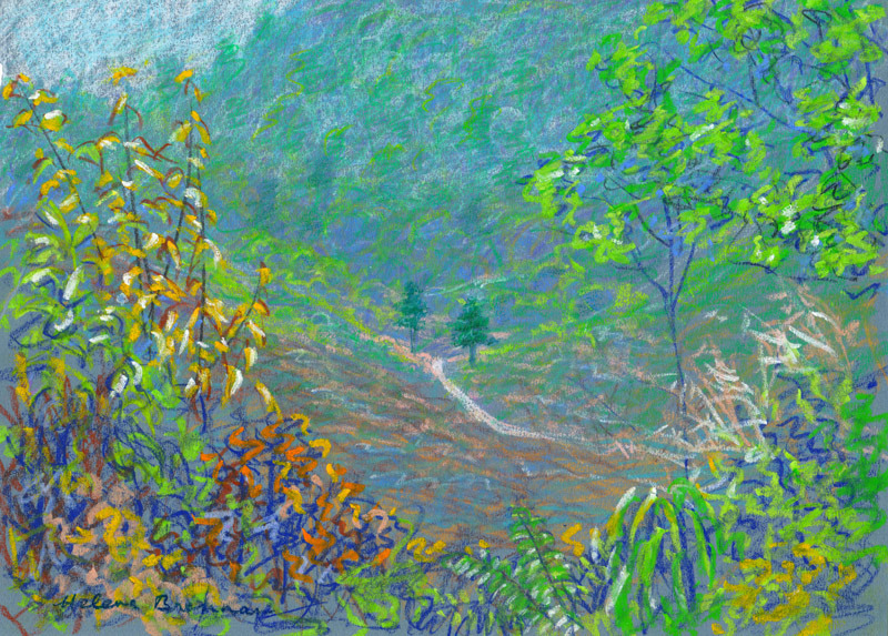 Forest Path Painting:: Oil Pastel