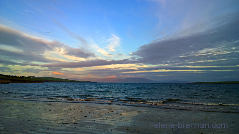 Moon at Sunset, Ventry Photo