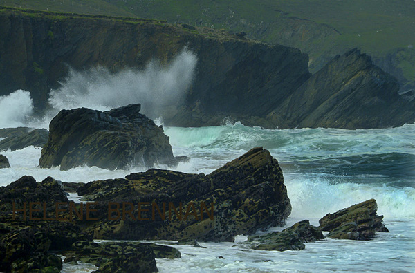 Clogher Beach on a stormy day Photo