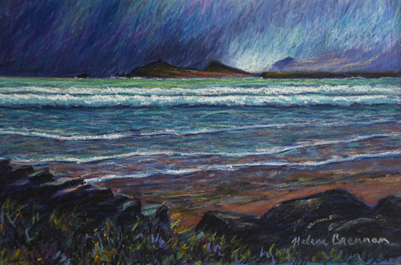 Béal Bán, Smerwick Harbour, Ballyferriter Painting:: Oil Pastel