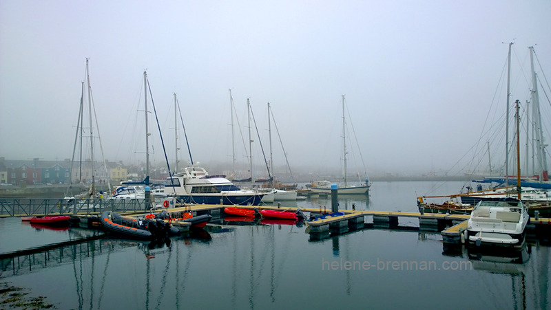 Dingle Marina on a Foggy Summer Evening Black and White Photo