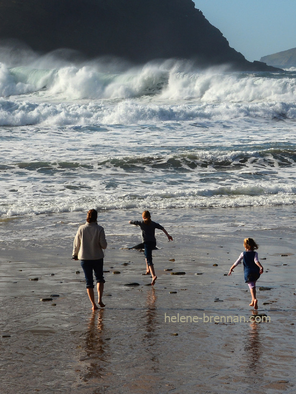 Enjoying the Action on Clogher Beach Photo