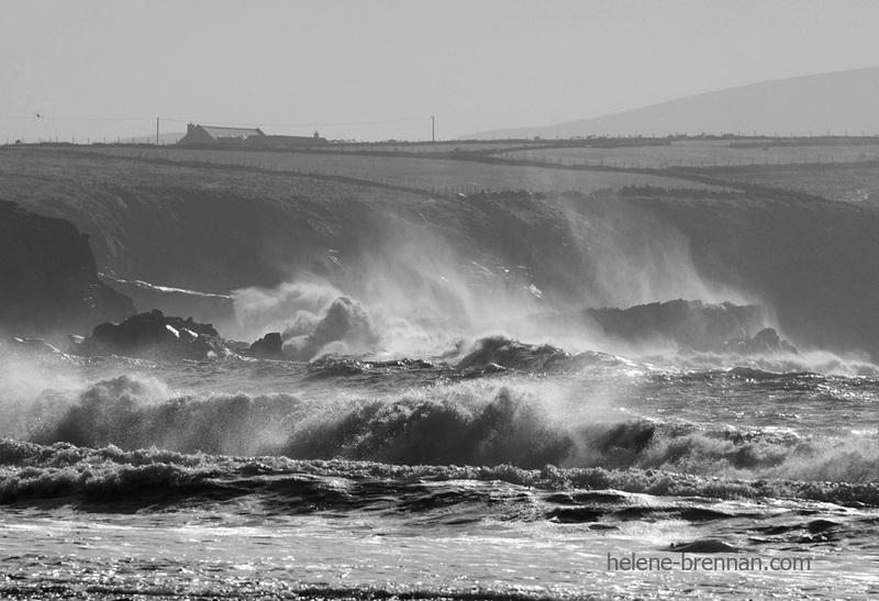 Splashy Waves 4861 Black and White Photo