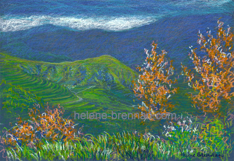 Alpujarras 2 Painting:: Oil Pastel