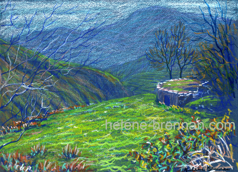 Alpujarras 8 Painting:: Oil Pastel