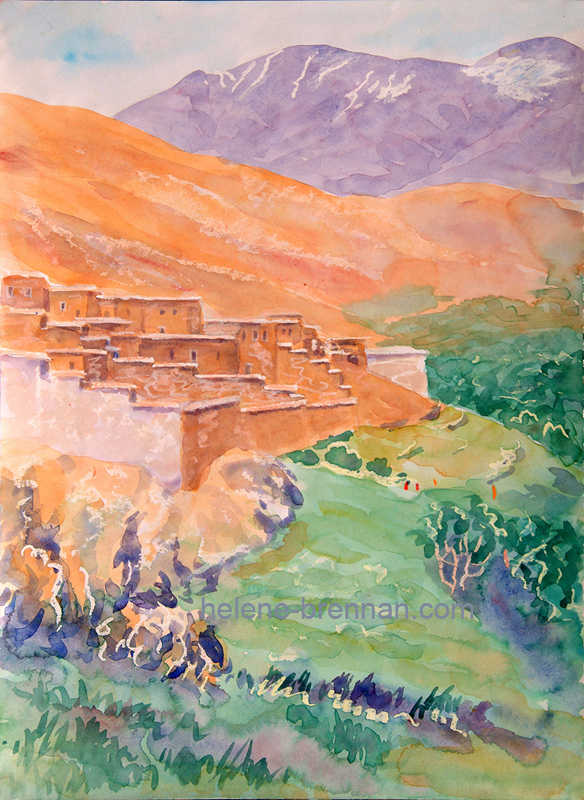 High Atlas Village 036 Watercolour