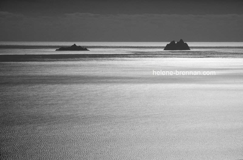 The Skelligs from Mount Eagle 7444 Black and White Photo