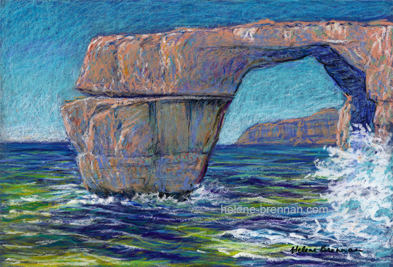 Azure Window Painting:: Oil Pastel