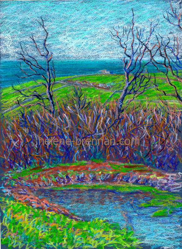 Grasmere Landscape Painting:: Oil Pastel